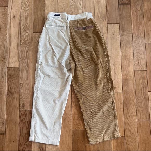 Vintage Playboy Corduroy Pleated Two Tone Brown Beige Pants Size 25 - Picture 10 of 12